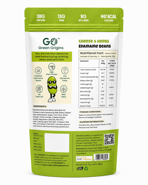 Cheese & Herbs Roasted Edamame